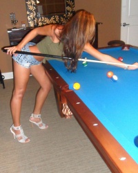 Cam With Carmen Playing Pool