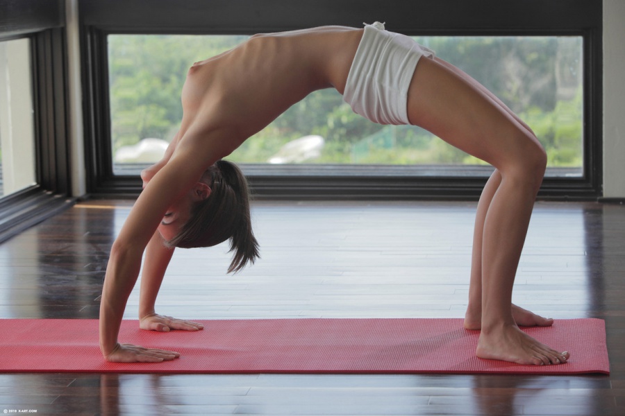 Little Caprice In Nude Yoga Poses for X Art