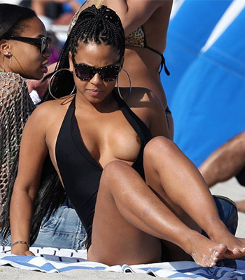 Christina Milian nipple slip