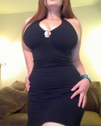 Camerella Cams in a sexy black dress