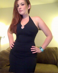 Camerella Cams in a sexy black dress